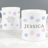 Personalised Pink Spot Mug: 1 - Mugs By Gift Moments