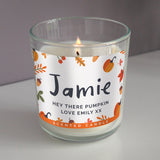 Personalised Pumpkin Scented Jar Candle - Candles at Gift Moments