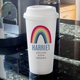 Personalised Rainbow Insulated Travel Cup: 2 - Travel Mugs By Gift Moments