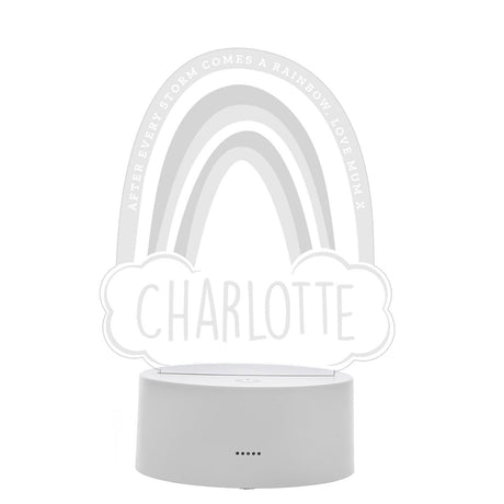 Personalised Rainbow LED Colour Changing Night Light - LED Lighting at Gift Moments