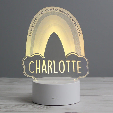 Personalised Rainbow LED Colour Changing Night Light - LED Lighting at Gift Moments