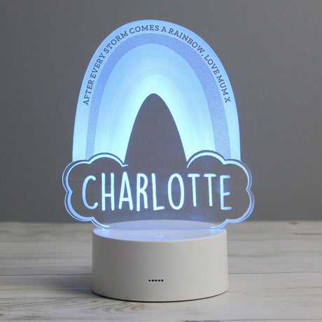 Personalised Rainbow LED Colour Changing Night Light - LED Lighting at Gift Moments