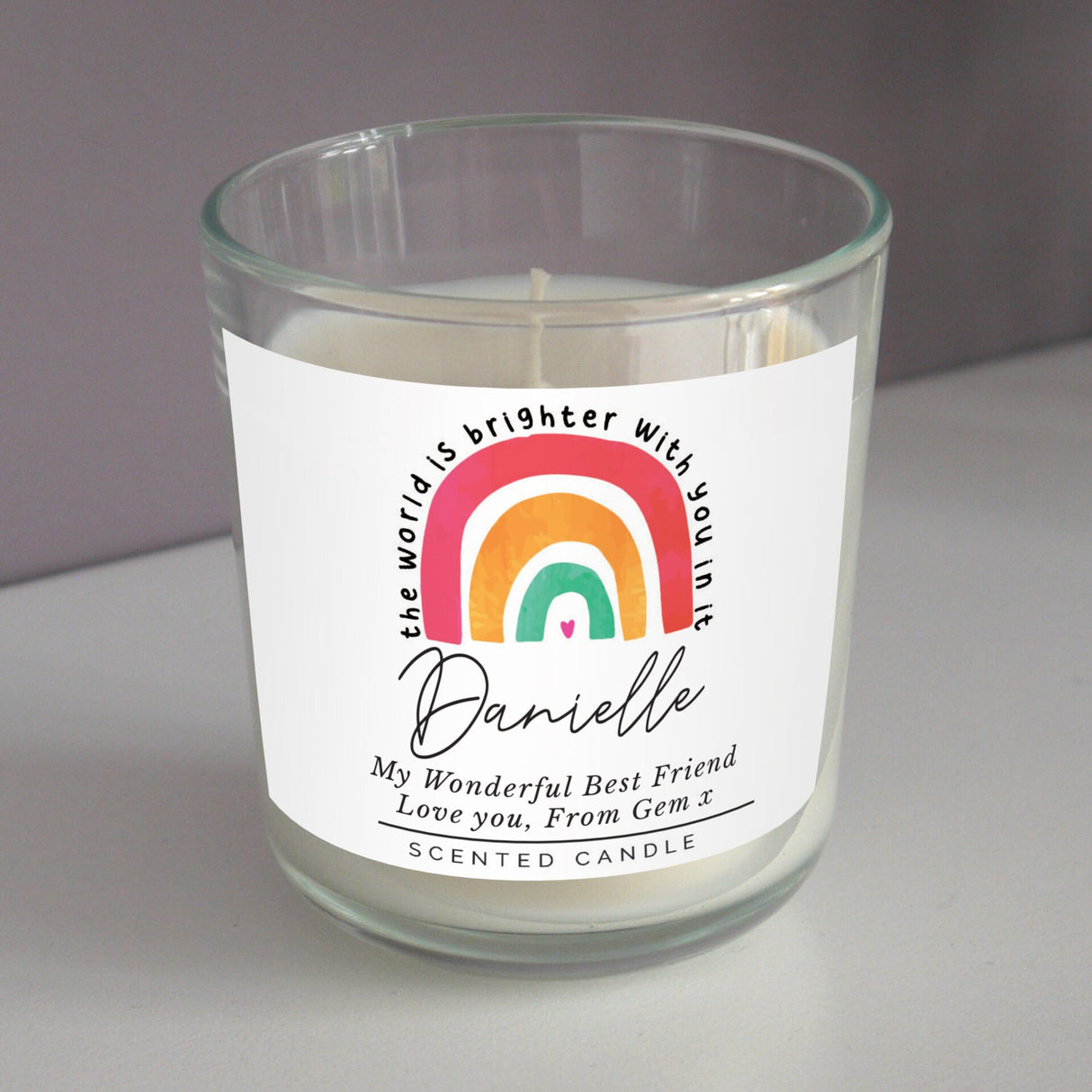 Rainbow Scented Jar Candle - Gift Moments