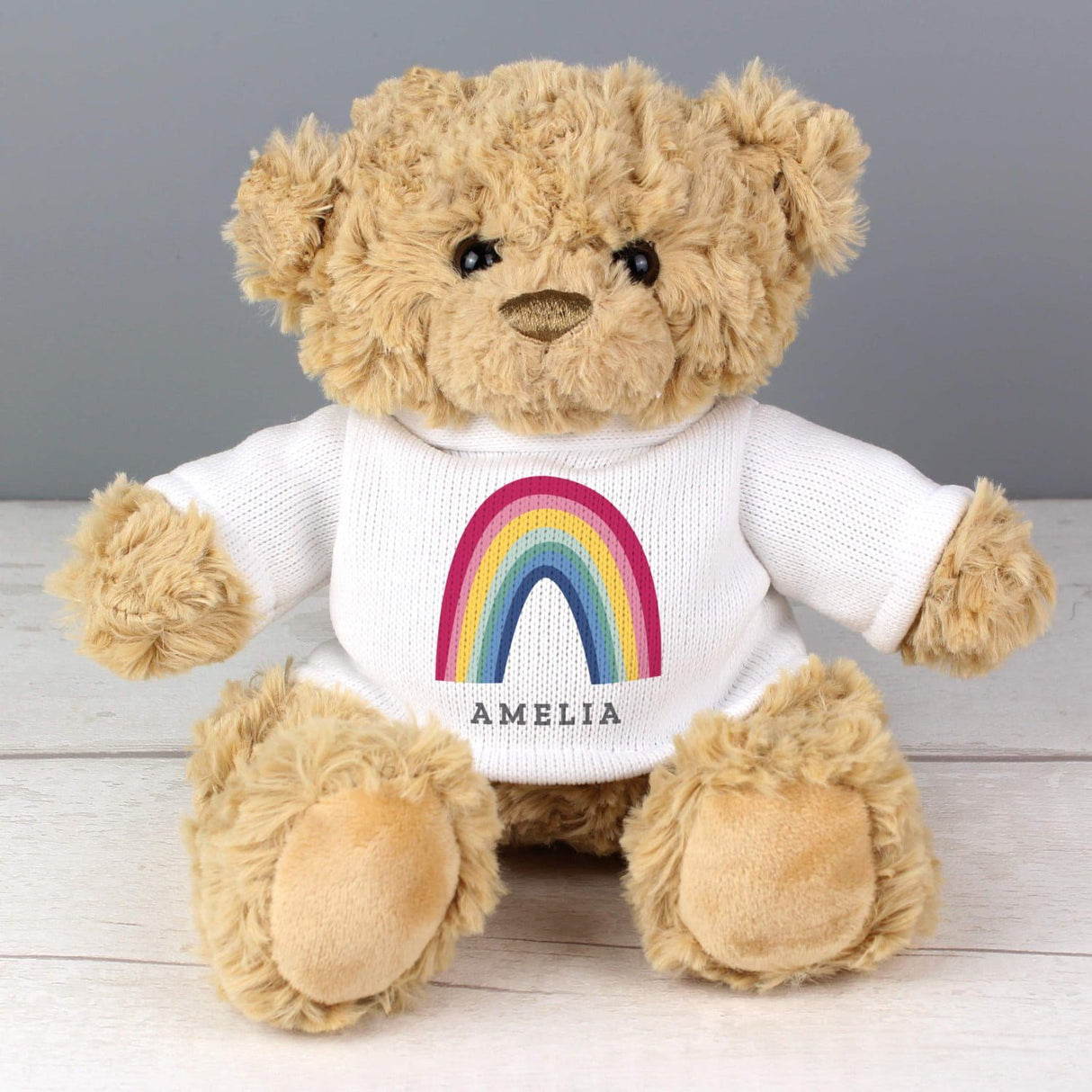 Personalised Rainbow Teddy Bear: 1 - Teddy Bears & Soft Toys By Gift Moments