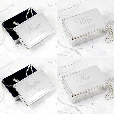 Personalised Rectangular Jewellery Box - Jewellery Boxes at Gift Moments