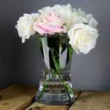 Personalised Ruby Anniversary Glass Vase - Vases at Gift Moments