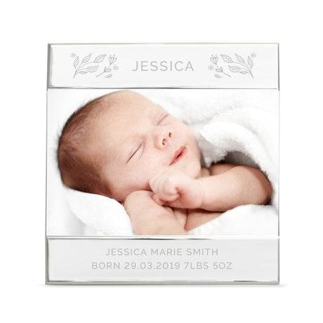 Silver Floral Square 6x4 Photo Frame - Gift Moments