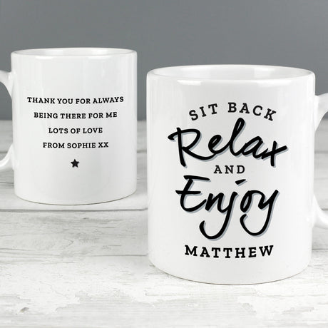 Personalised Sit Back & Relax Mug - Mugs at Gift Moments