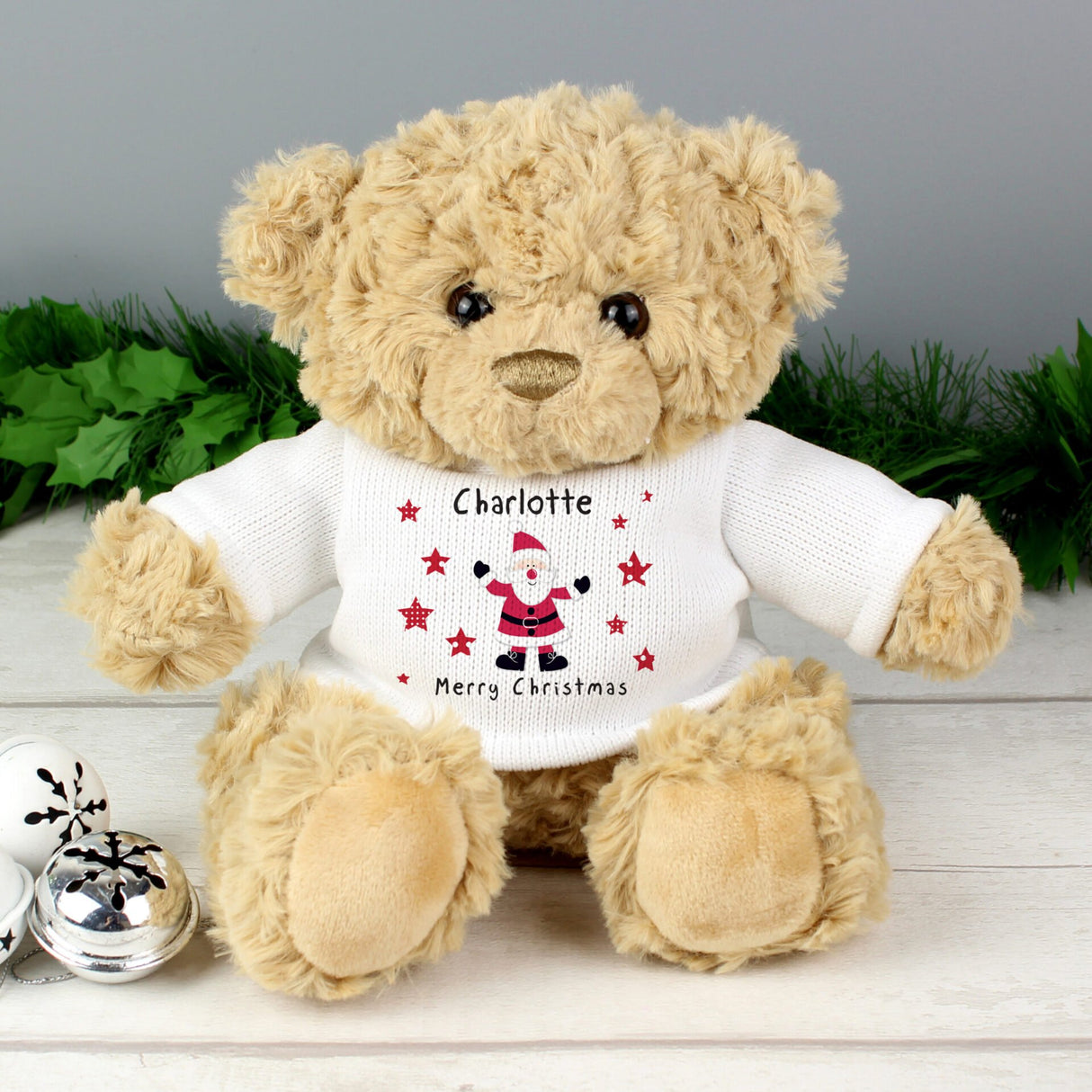 Spotty Santa Teddy Bear - Gift Moments