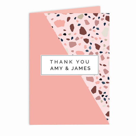 Personalised Thank You Card with Terrazzo Design - Greeting Cards at Gift Moments