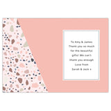 Personalised Thank You Card with Terrazzo Design - Greeting Cards at Gift Moments