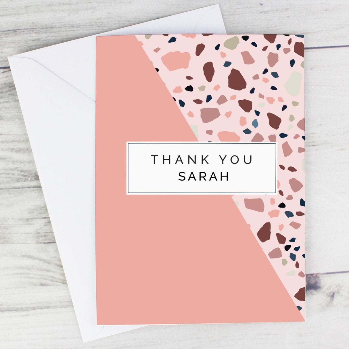 Personalised Thank You Card with Terrazzo Design - Greeting Cards at Gift Moments