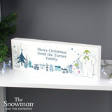 The Snowman and the Snowdog Wooden Block Sign - Gift Moments