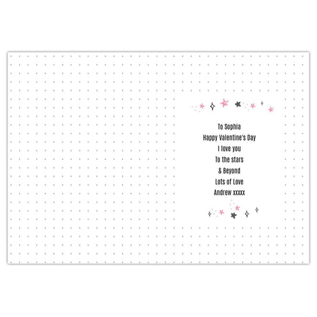 Personalised To The Moon & Back Pink Card - Greeting Cards at Gift Moments