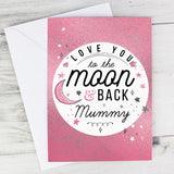 Personalised To The Moon & Back Pink Card - Greeting Cards at Gift Moments