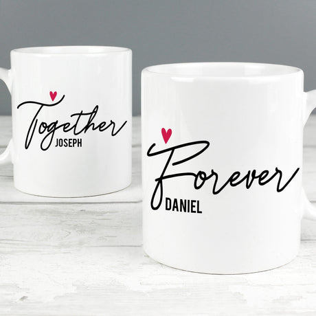 Personalised Together Forever Mug Set - Mugs at Gift Moments