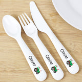 Personalised Tractor 3 Piece Plastic Cutlery Set - Cutlery Sets at Gift Moments