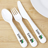 Personalised Tractor 3 Piece Plastic Cutlery Set - Cutlery Sets at Gift Moments