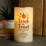 Personalised Trick or Treat LED Candle - LED Lighting at Gift Moments