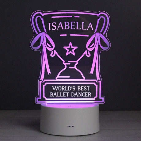 Personalised Trophy LED Colour Changing Night Light - LED Lighting at Gift Moments