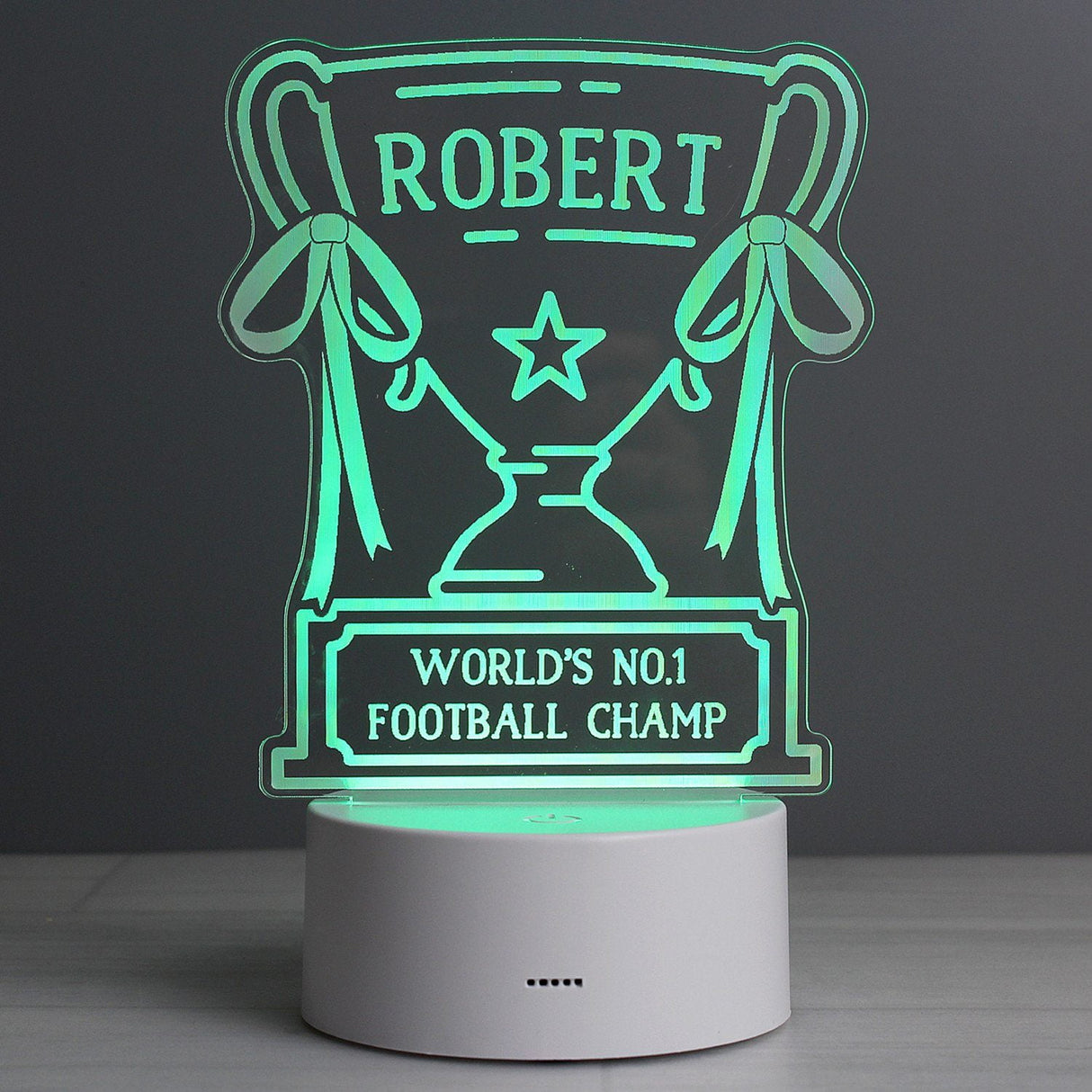 Personalised Trophy LED Colour Changing Night Light - LED Lighting at Gift Moments