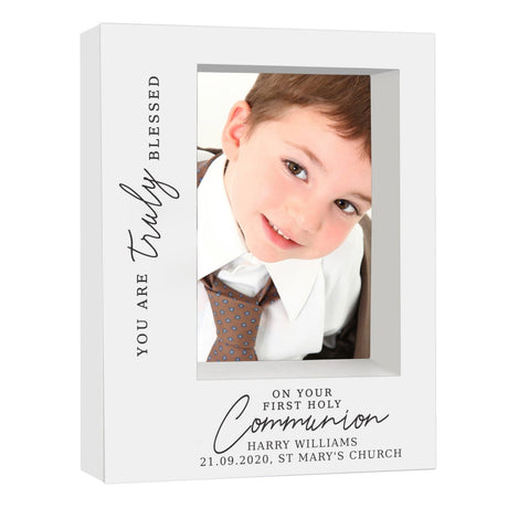 Personalised Truly Blessed First Holy Communion Box Photo Frame - Photo Frames at Gift Moments