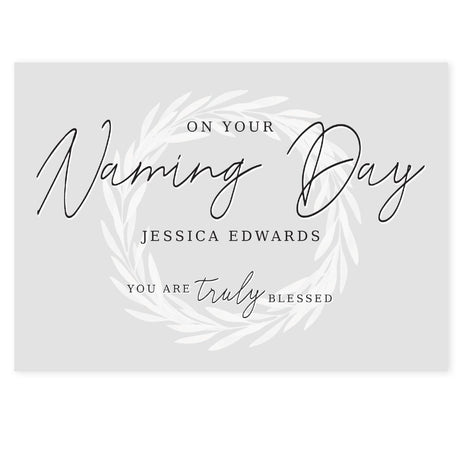 Personalised Truly Blessed Naming Day Card - Greeting Cards at Gift Moments