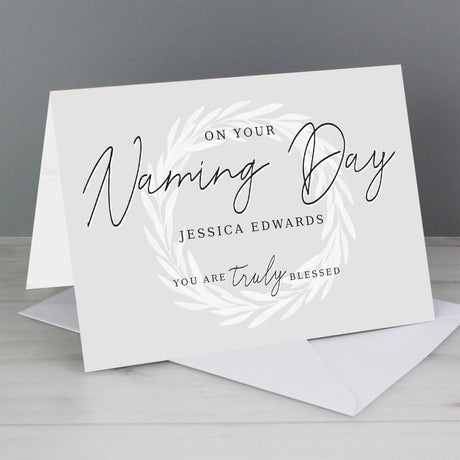 Personalised Truly Blessed Naming Day Card - Greeting Cards at Gift Moments