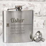 Personalised Usher Hip Flask - Hip Flasks at Gift Moments