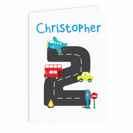 Personalised Vehicles Birthday Card - Greeting Cards at Gift Moments