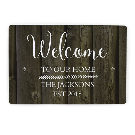 Personalised Walnut Wood Grain Metal Sign - Signs & Plaques at Gift Moments