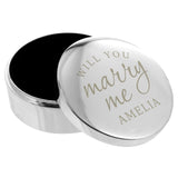 Personalised Will You Marry Me Ring Box - Trinket Boxes at Gift Moments