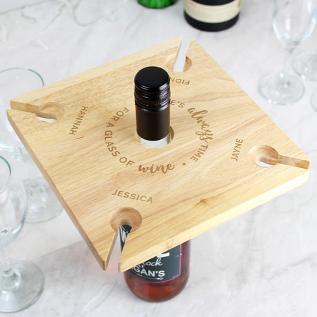 Wine For Four Glass Bottle Butler - Gift Moments