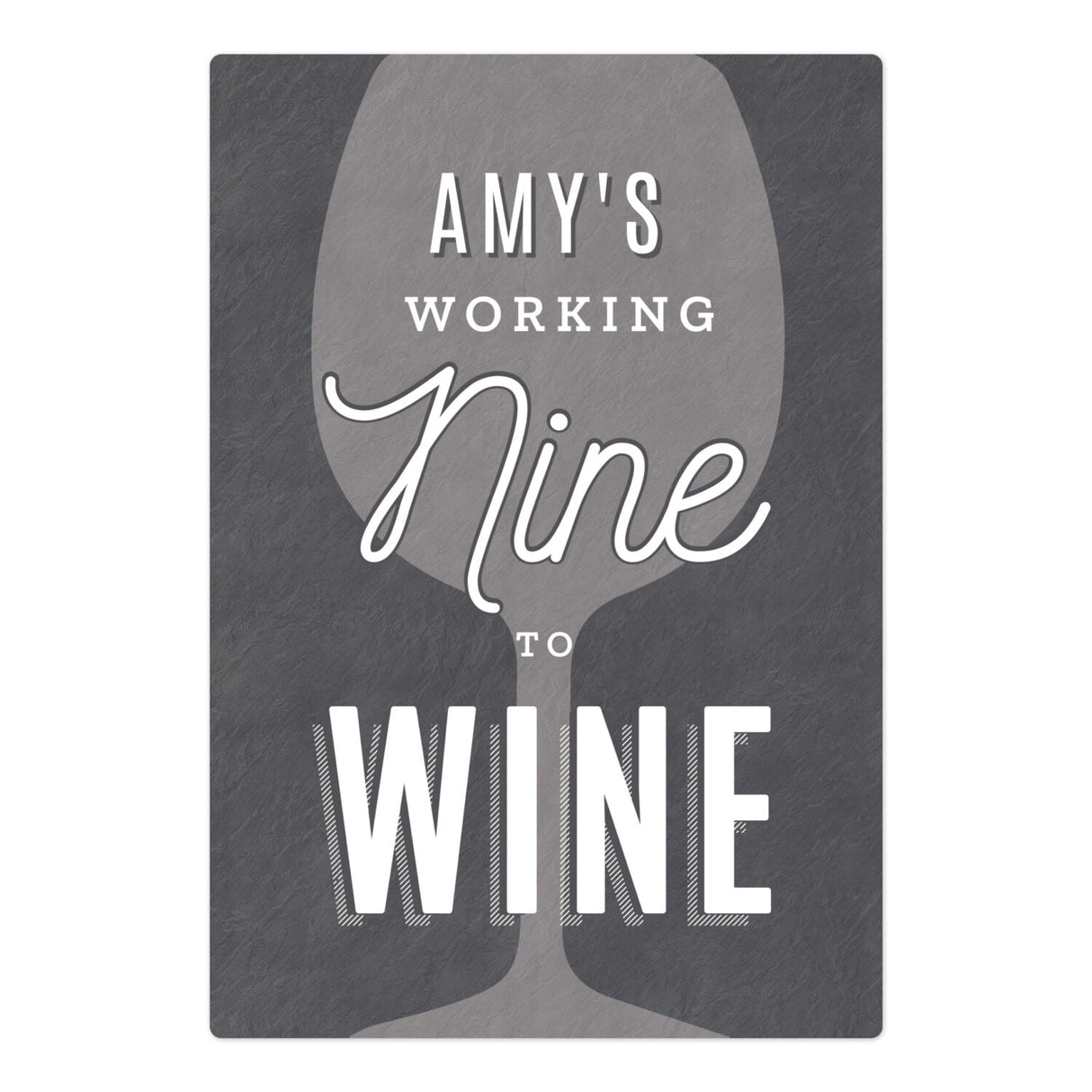 Personalised Working Nine to Wine Metal Sign - Signs & Plaques at Gift Moments