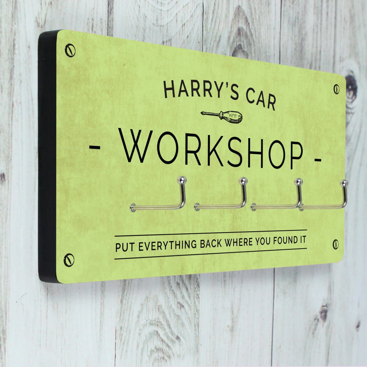 Personalised Workshop Wall Hooks - Signs & Plaques at Gift Moments