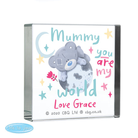 Personalised You Are My World Crystal Token: 4 - Crystal Tokens