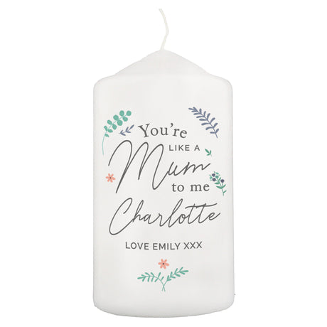 Personalised You’re Like A Mum To Me Candle: 3 - Candles By Gift Moments