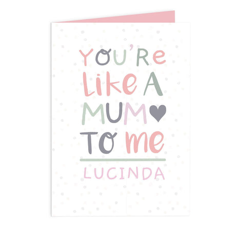 Personalised 'You're Like a Mum to Me' Card - Greeting Cards at Gift Moments