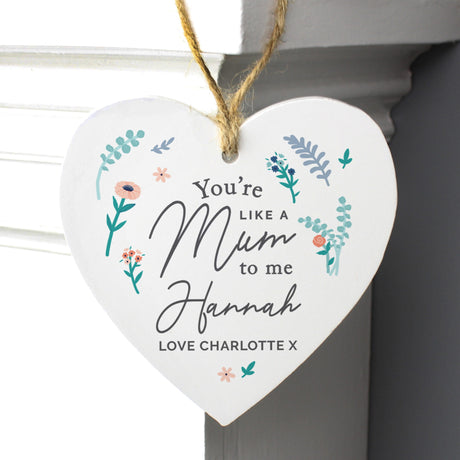 Personalised Wooden Heart Mum Decoration: 1 - Signs & Plaques By Gift Moments