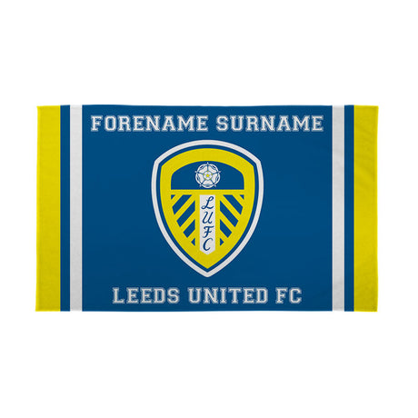 Personalised Leeds United FC Crest 5ft x 3ft Banner - Flags & Banners at Gift Moments