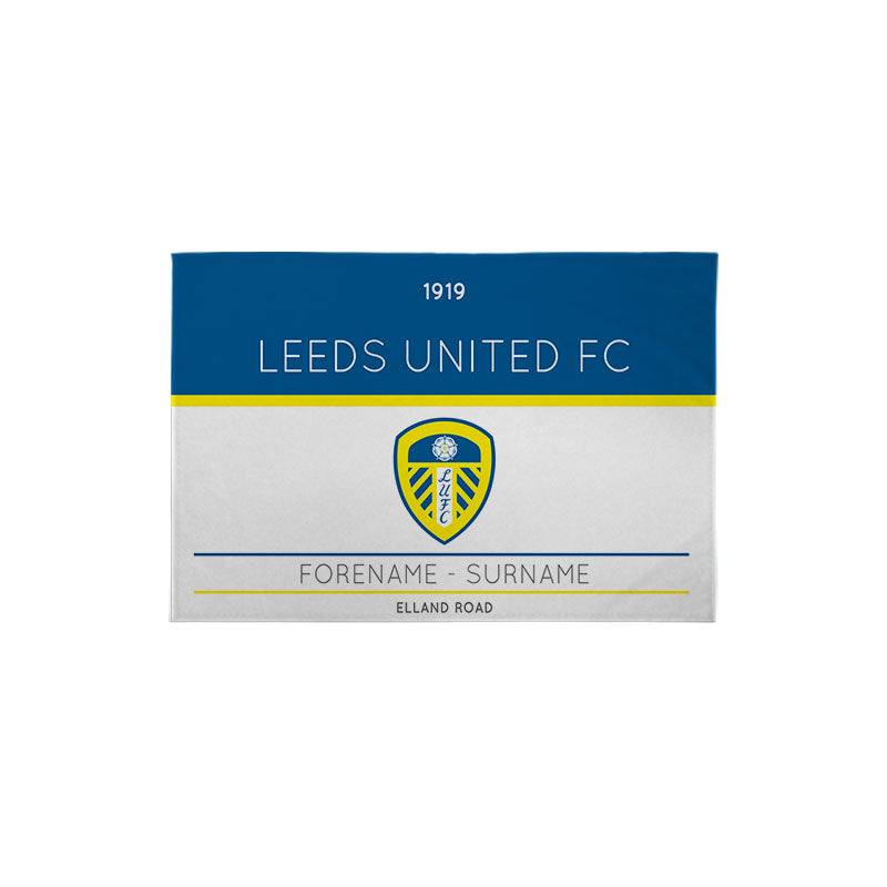 Personalised Leeds United FC Ticket Banner 3ft x 2ft - Flags & Banners at Gift Moments